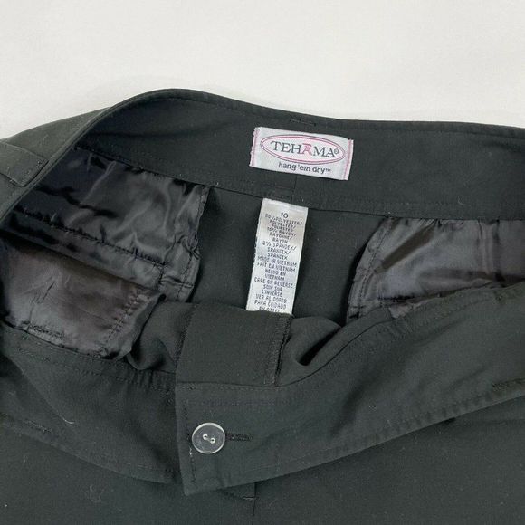 Tehama Hang Em Dry Womens Golf Shorts Sz 10 Black - Picture 3 of 6